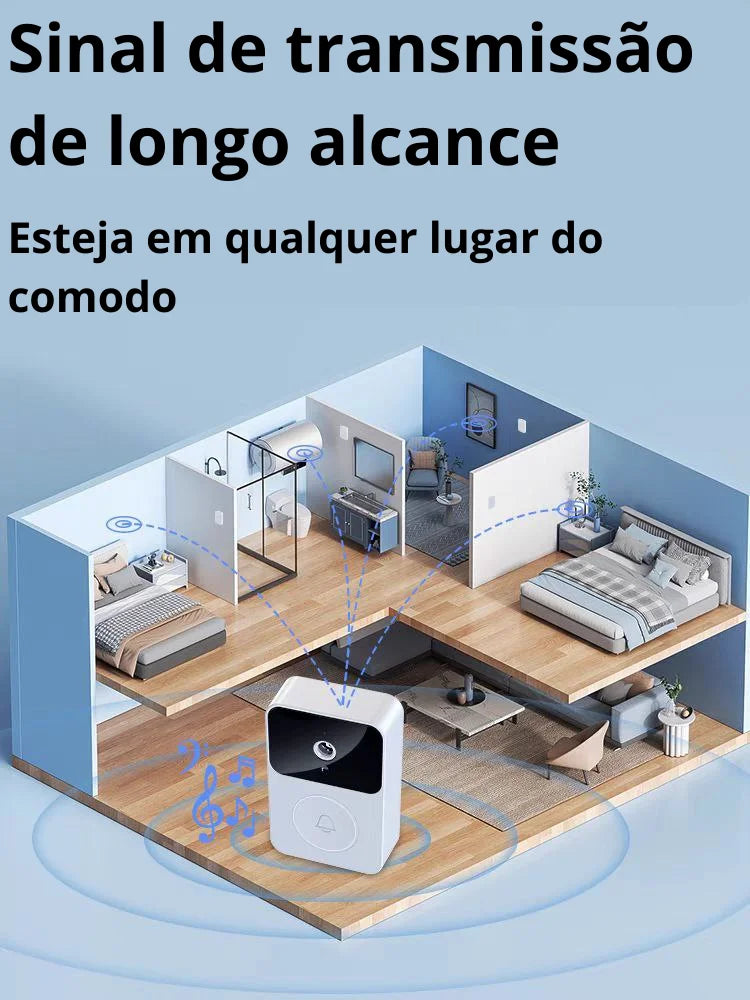 DoorCam Max- Campainha sem fio com Câmera Wi-FI [ALTA SEGURANÇA]