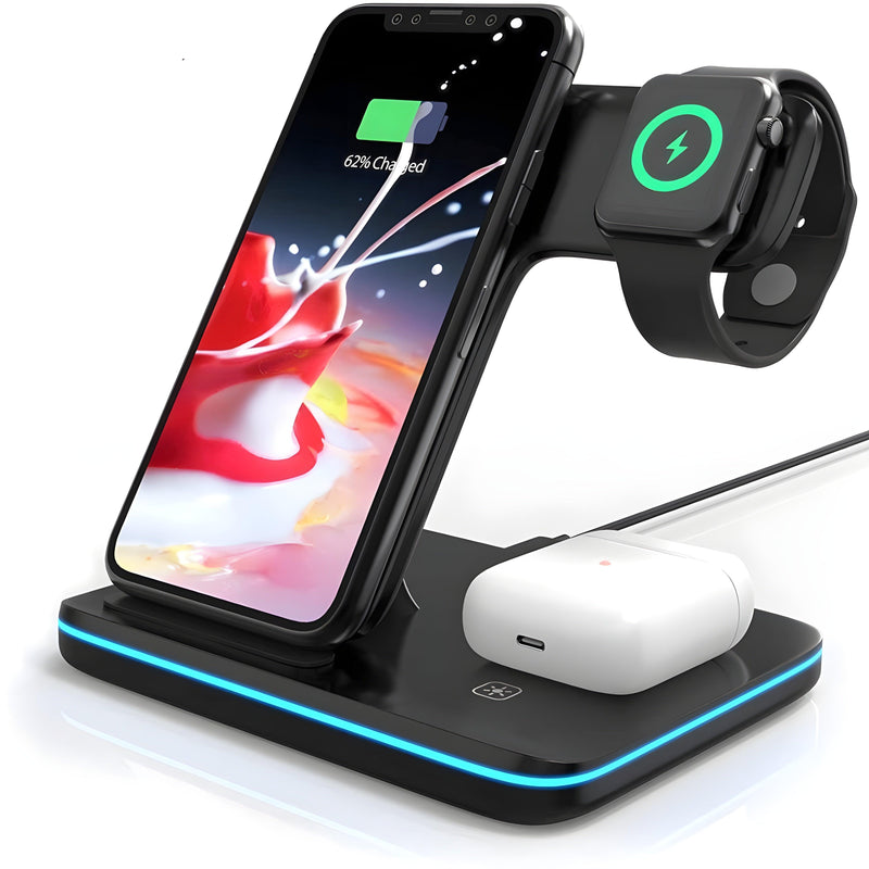 Carregador por indução - 3 em 1 - Smart Hub