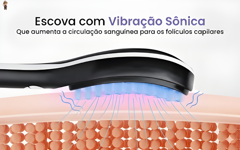 Escova de Terapia Capilar - RevoHair™ -4 em 1  [FIM DA CALVICIE E DA QUEDAS DE CABELO]