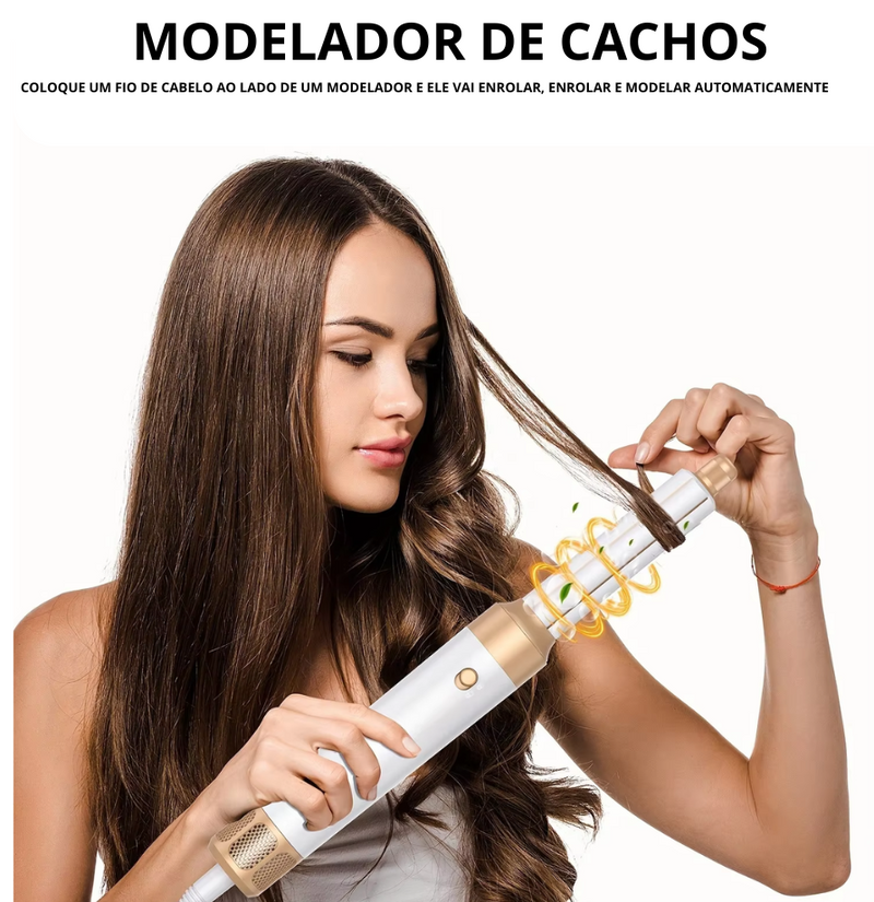 BeautyFlex- Escova Modeladora 5 em 1 - [CABELO SEMPRE IMPECÁVEL]