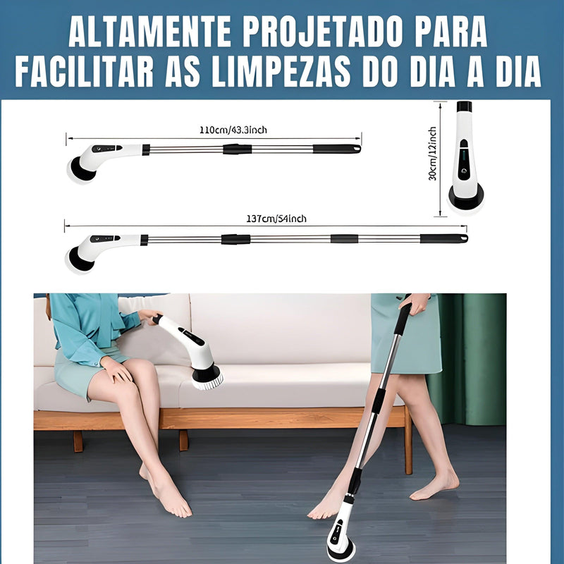 Escova Elétrica 7 em 1 Para Limpeza Profunda [ LIMPEZA RÁPIDA E FÁCIL]