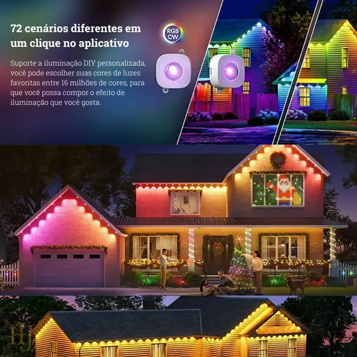 LightVibe-Luzes LED Arco-Íris Inteligente com Controle Remoto e APP [CASA ILUMIDADA EM MINUTOS!]