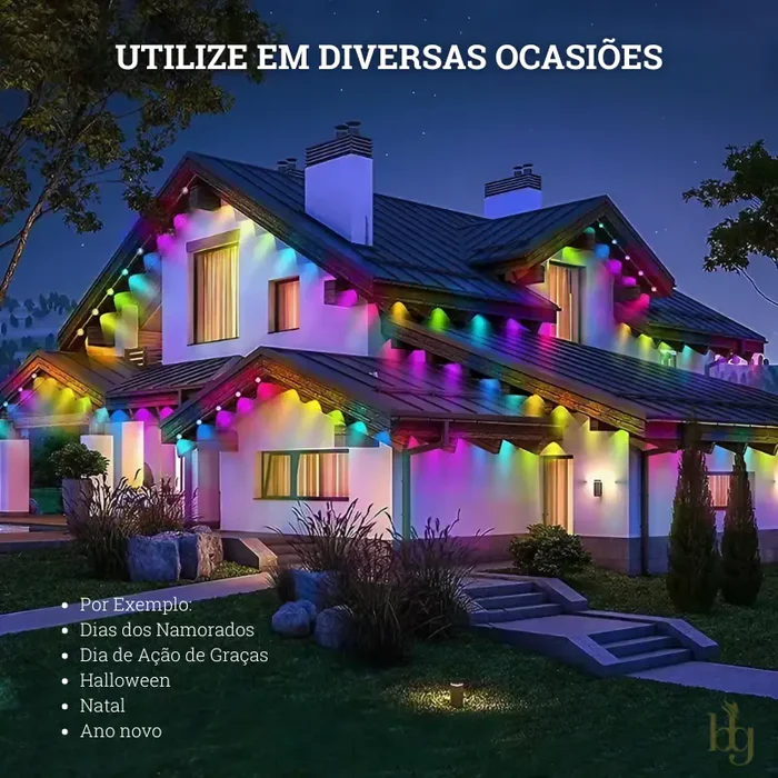 LightVibe-Luzes LED Arco-Íris Inteligente com Controle Remoto e APP [CASA ILUMIDADA EM MINUTOS!]